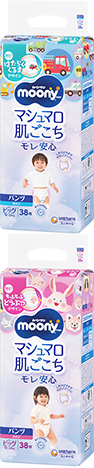 ムーニーマン「マシュマロ肌ごこちモレ安心」（パンツタイプ）　ビッグサイズ限定デザイン
