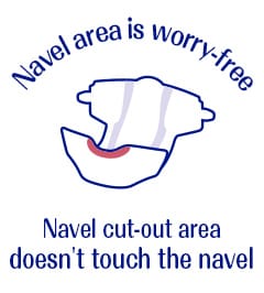 Navel area is worry-free Navel cut-out area doesn't touch the navel