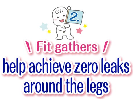 2. \Fit gathers/help achieve zero leaks around the legs