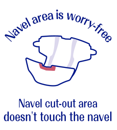 Navel area is worry-free Navel cut-out area doesn't touch the navel