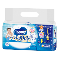 moony婴儿湿巾 厕所冲弃型（替换用）50枚×8