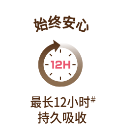 始终安心 最长12小时＃持久吸收