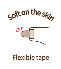 Soft on the skin Flexible tape