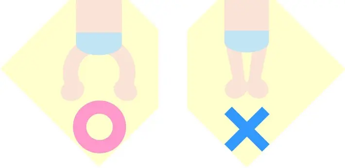 赤ちゃんの足に負担をかけないこと
